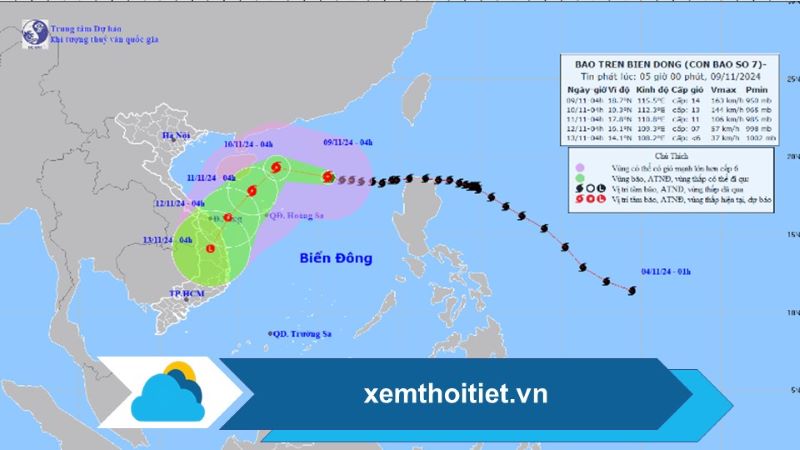 Thời tiết 09/11/2024