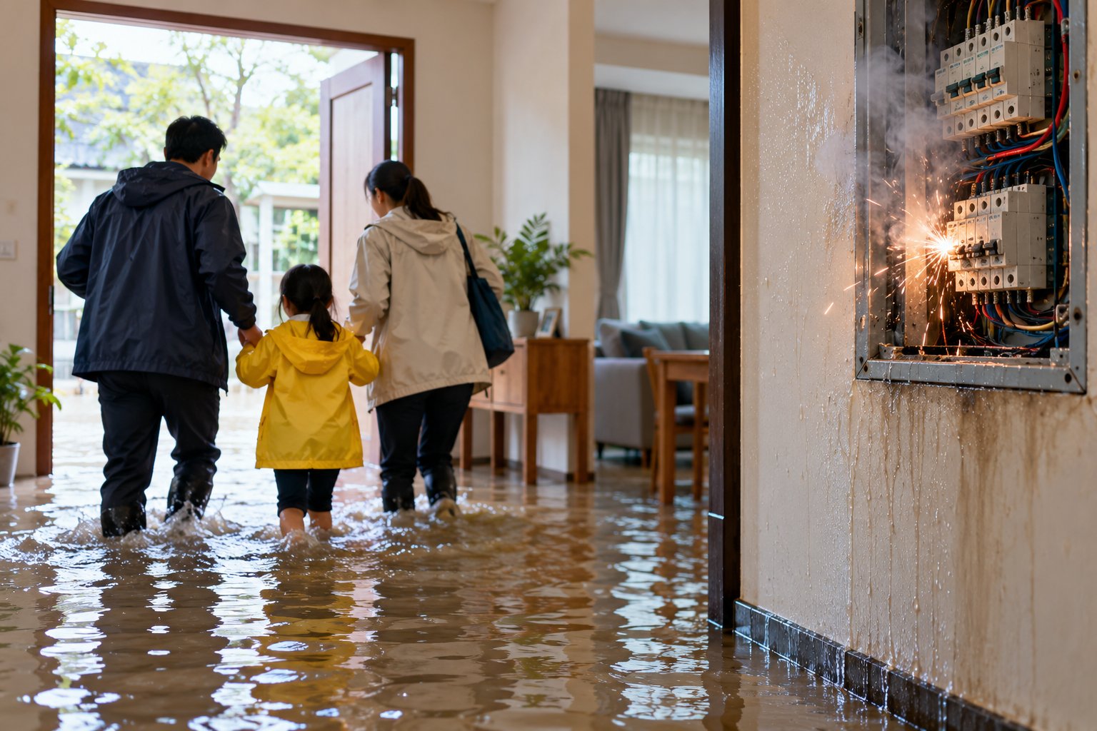 Ảnh minh hoạ: Đóng điện sau khi nhà bị ngập: Quy trình an toàn