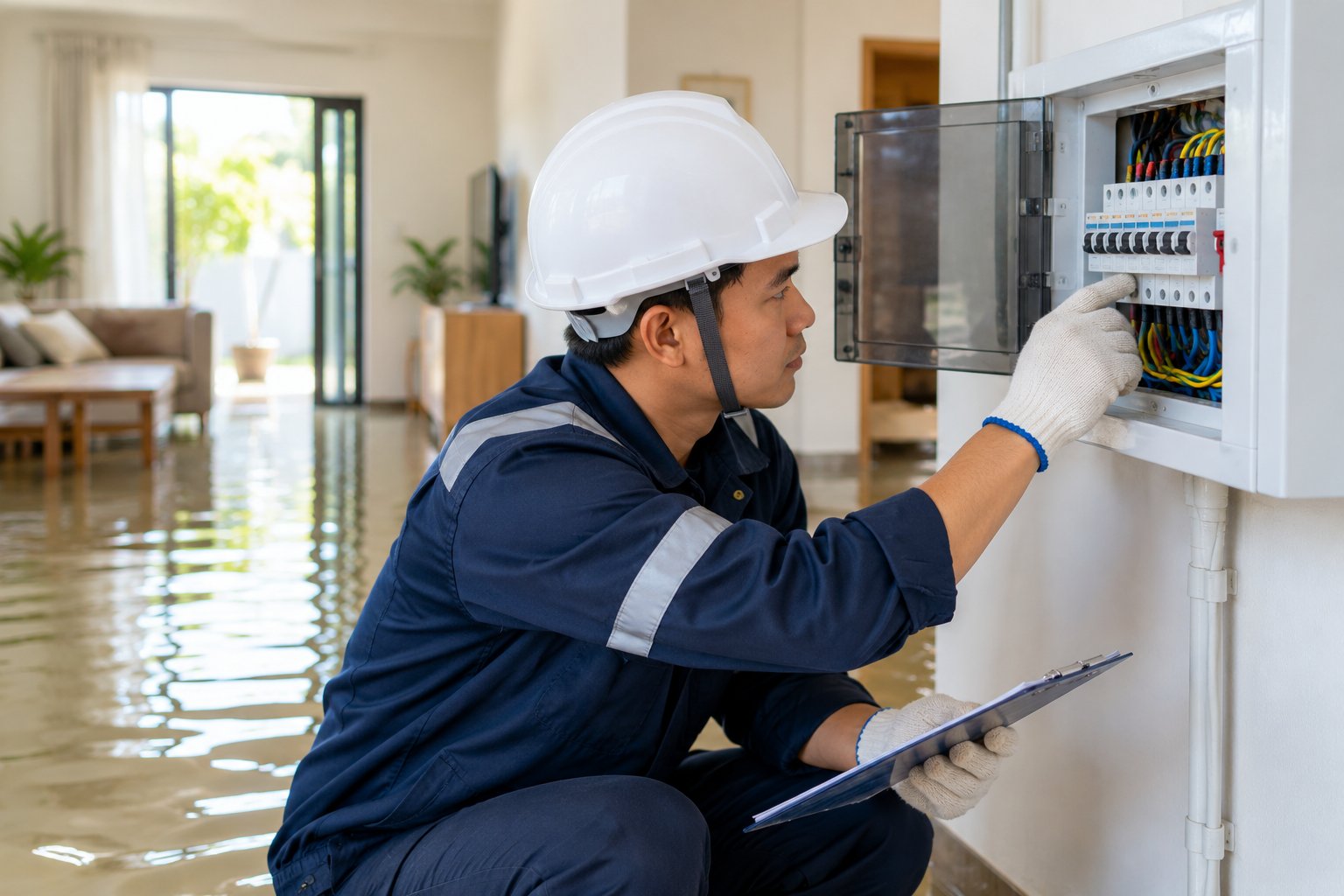 Ảnh minh hoạ: Đóng điện sau khi nhà bị ngập: Quy trình an toàn