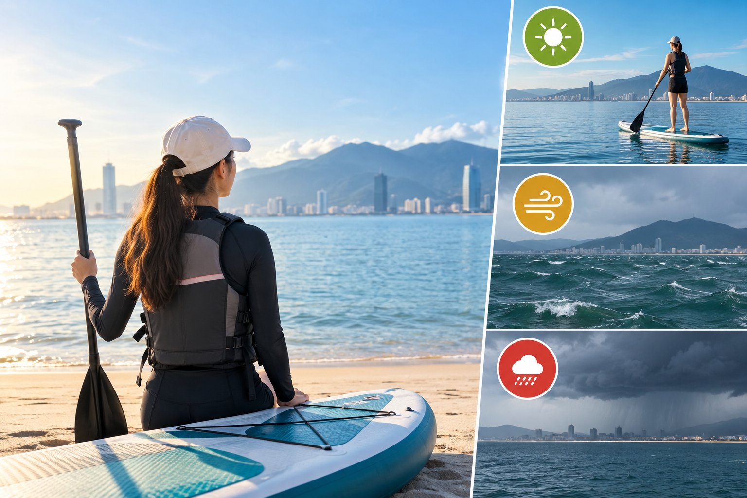 Ảnh minh hoạ: Chèo SUP Đà Nẵng: Thời tiết nào phù hợp?