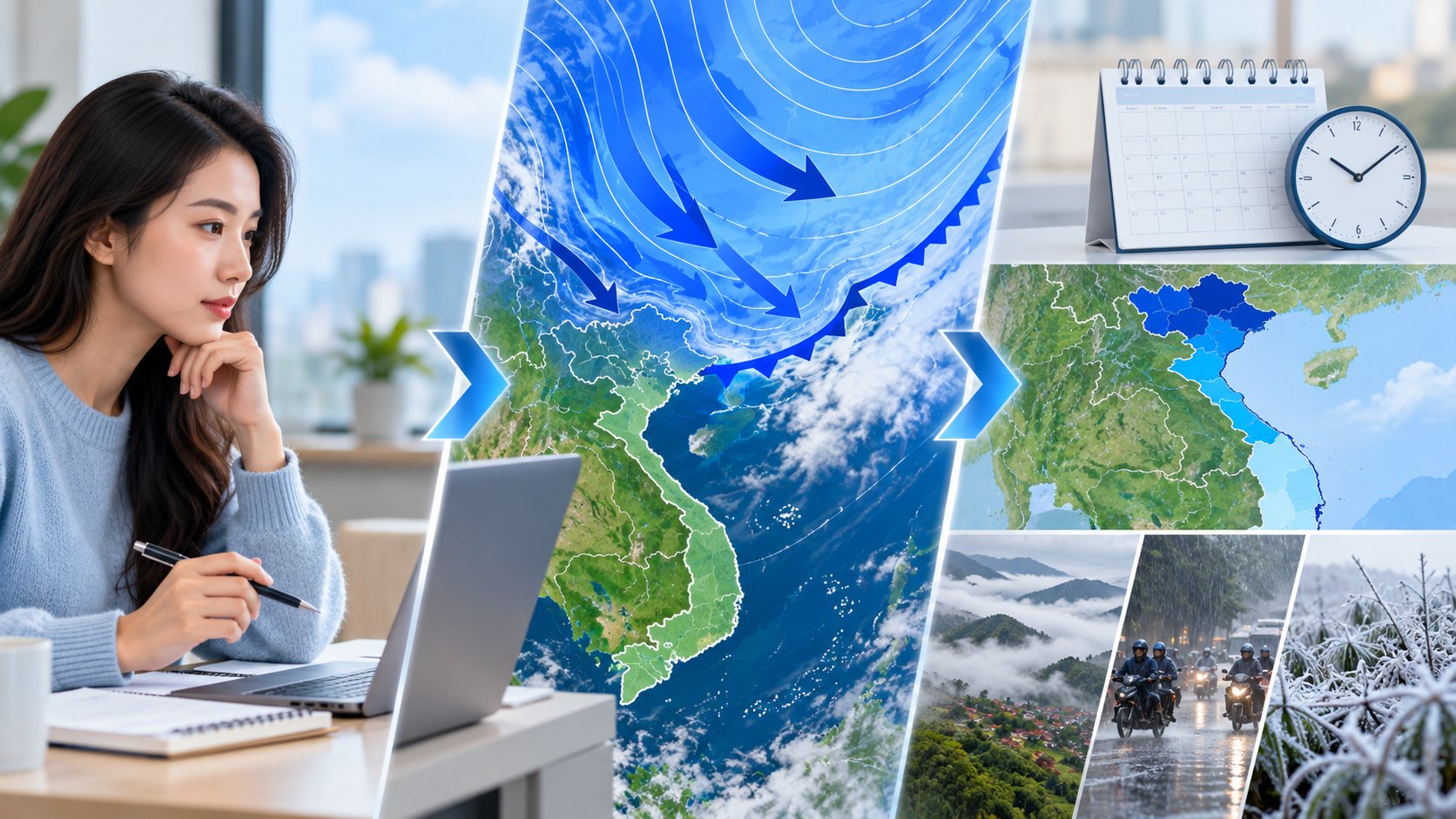 Ảnh minh hoạ: Không khí lạnh tăng cường là gì? Cách đọc bản tin