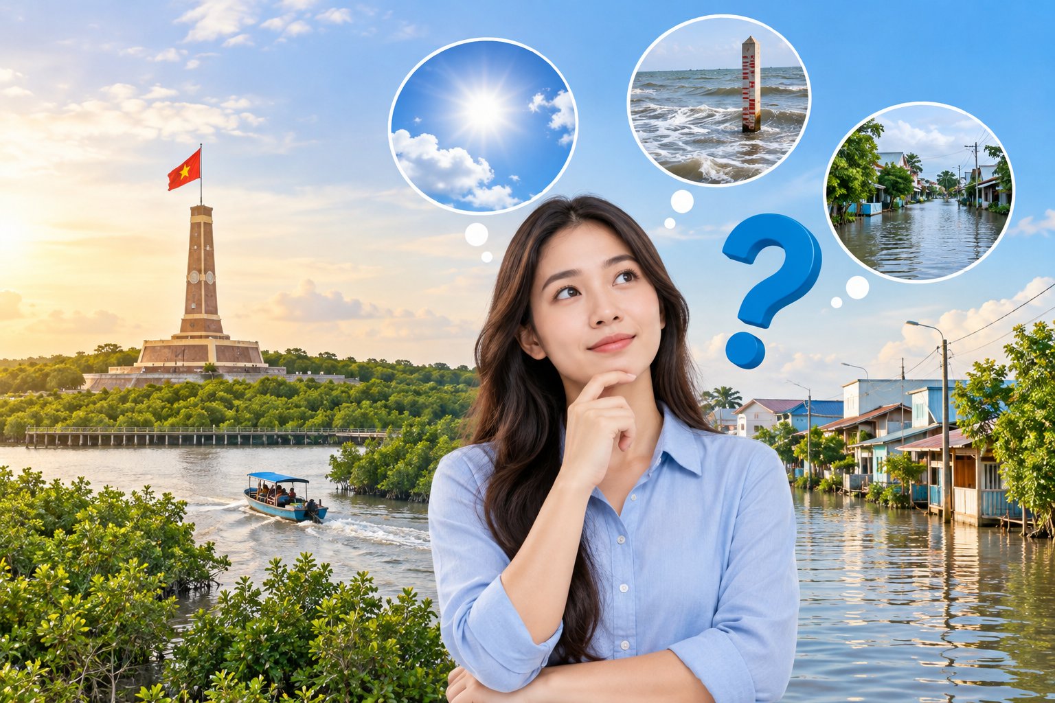Ảnh minh hoạ: Khí hậu Cà Mau và triều cường: Vì sao dễ ngập?